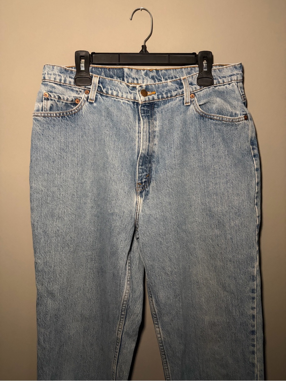 Vintage 1996 Levi’s 521 Tapered Fit Leg Size 18 Long Light Wash Made in USA VTG - Picture 3 of 16
